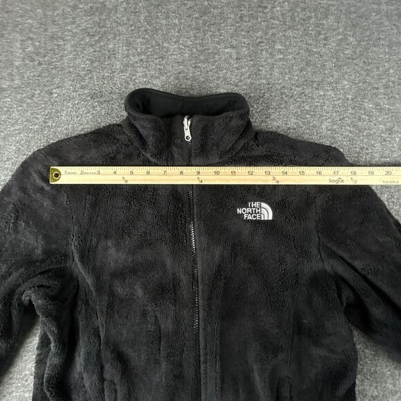 North Face Osito Fleece Jacket Womens Sz M Full Zip Black Plush Silken Raschel - Picture 6 of 9